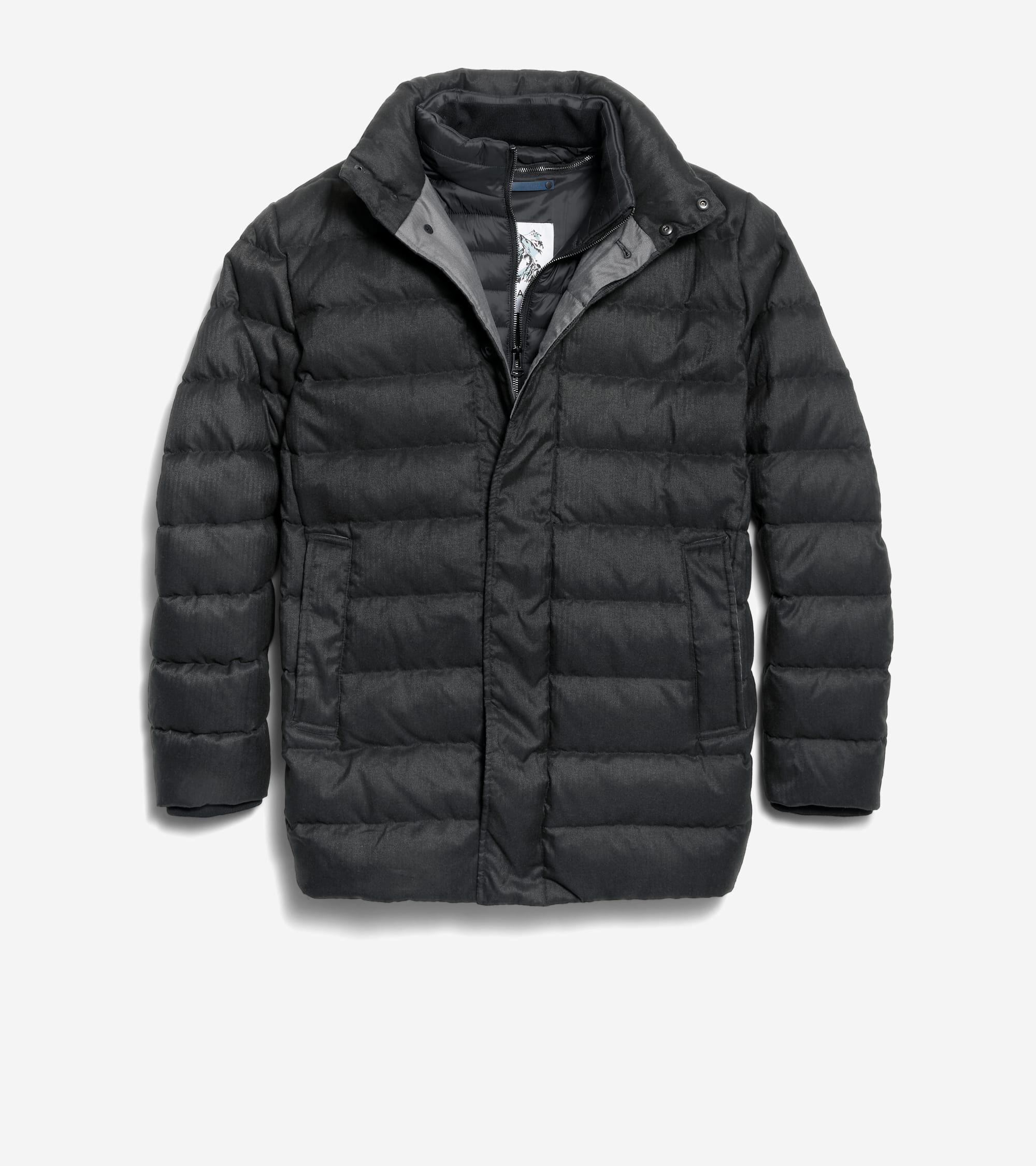 Cole haan brushed discount flannel down parka